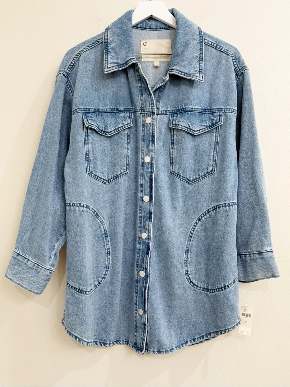 Anthropologie Pilco Denim button down jacket